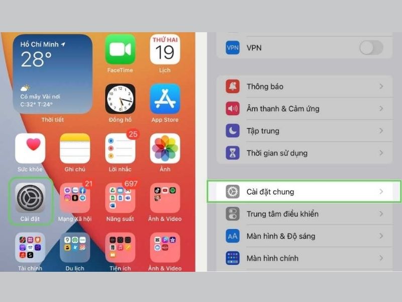 Các bước chia đôi màn hình iPhone