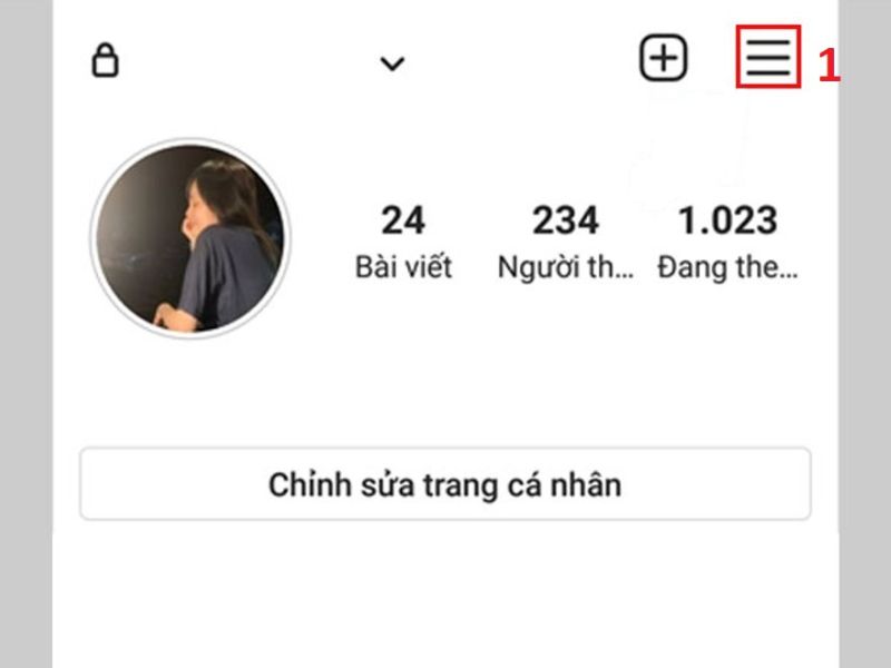 Vào trang cá nhân trên Instagram
