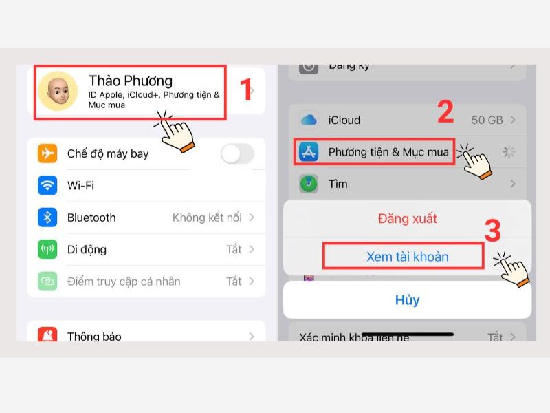 Chuyền vùng trên iPhone đơn giản