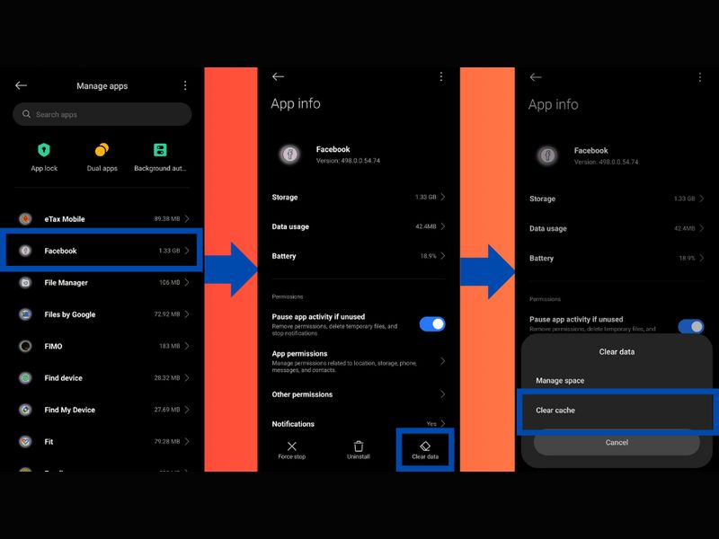 Xóa bộ nhớ đệm của Facebook trên Android