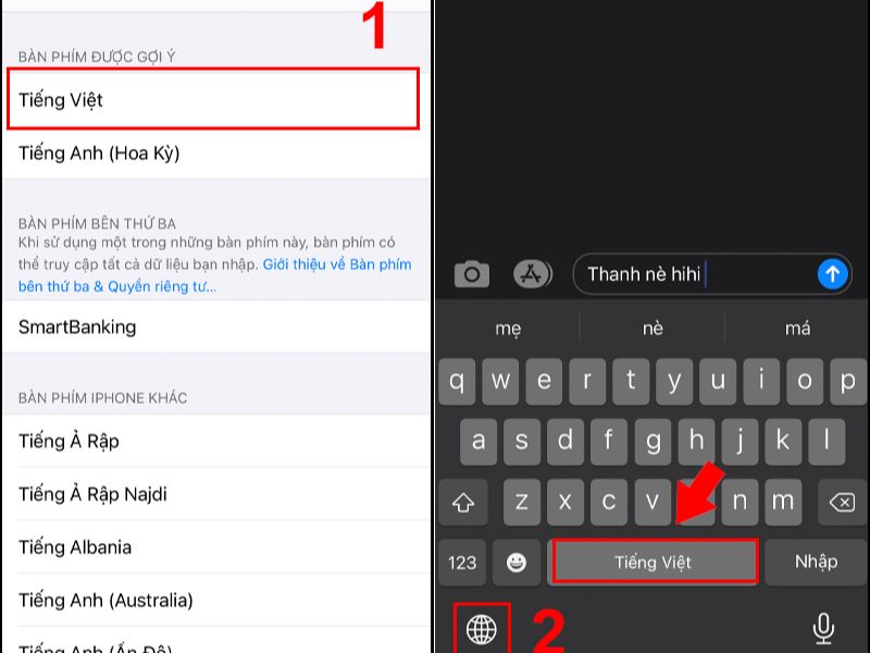 Cách gõ tiếng việt có dấu trên điện thoại iPhone