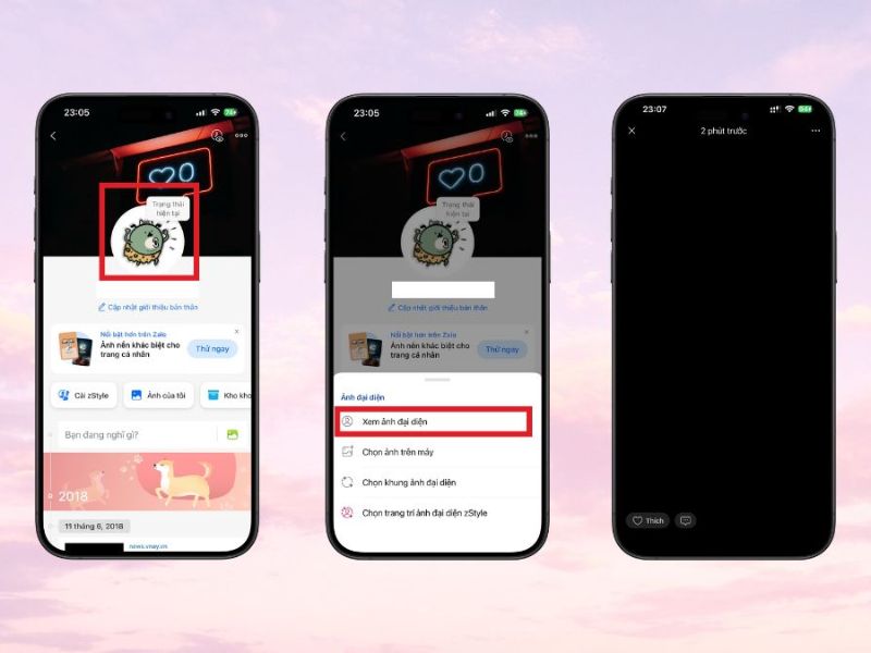 Khóa ảnh điện diện trên Zalo đơn giản
