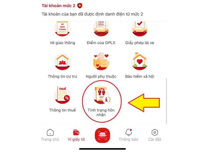 Các bước kiểm tra tình trạng hôn nhân trên VNeID