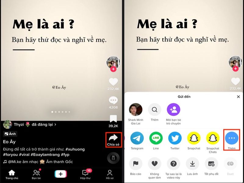 Cách lưu ảnh từ TikTok về máy thông thường (Có logo)