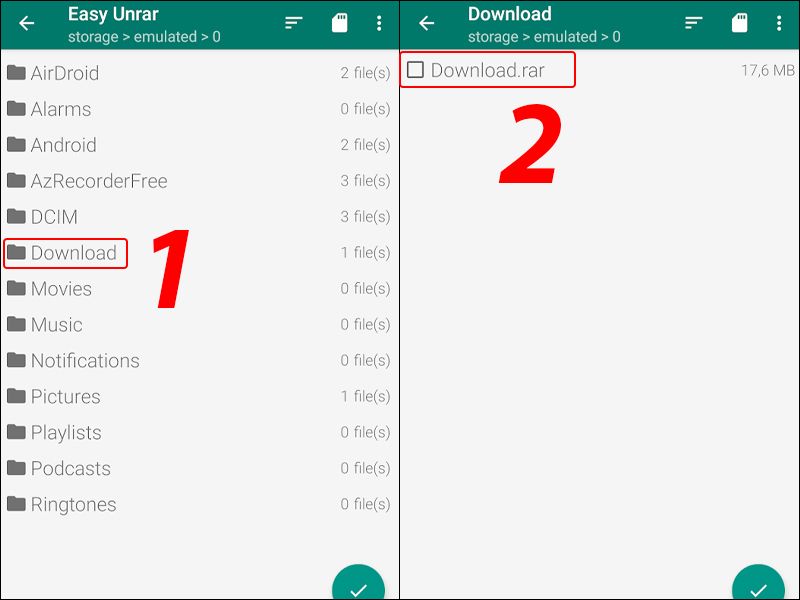 Cách mở File RAR trên điện thoại Android