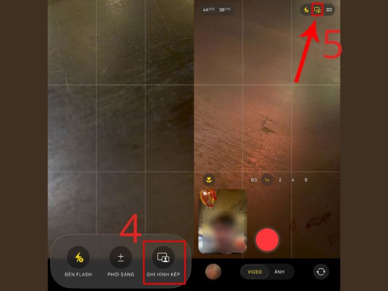 Cài đặt quay video bằng 2 camera trên iPhone