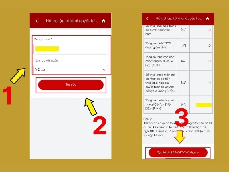 Cách tự quyết toán thuế trên eTax Mobile đơn giản