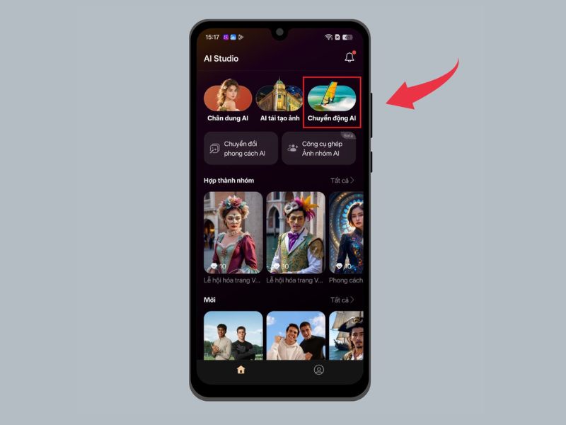 Cách sử dụng tính năng chuyển động AI hình động thú cưng