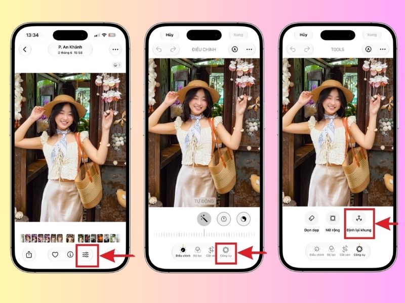 Cách sử dụng tính năng Định lại khung trên iOS 27