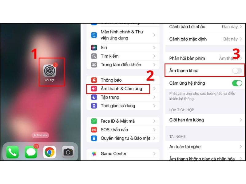 Các bước tắt âm thanh khóa iPhone