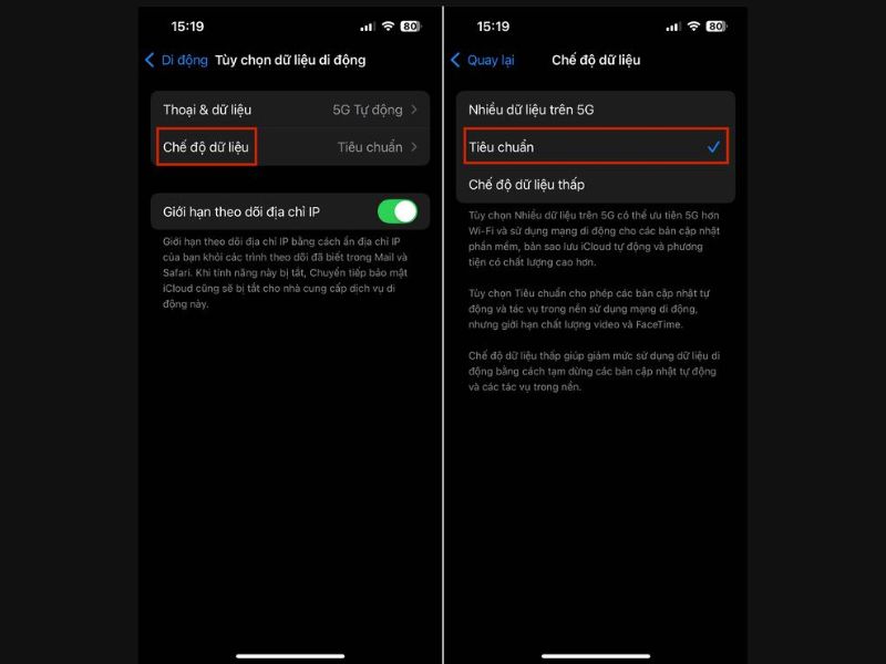 Cách tiết kiệm dữ liệu trên iPhone