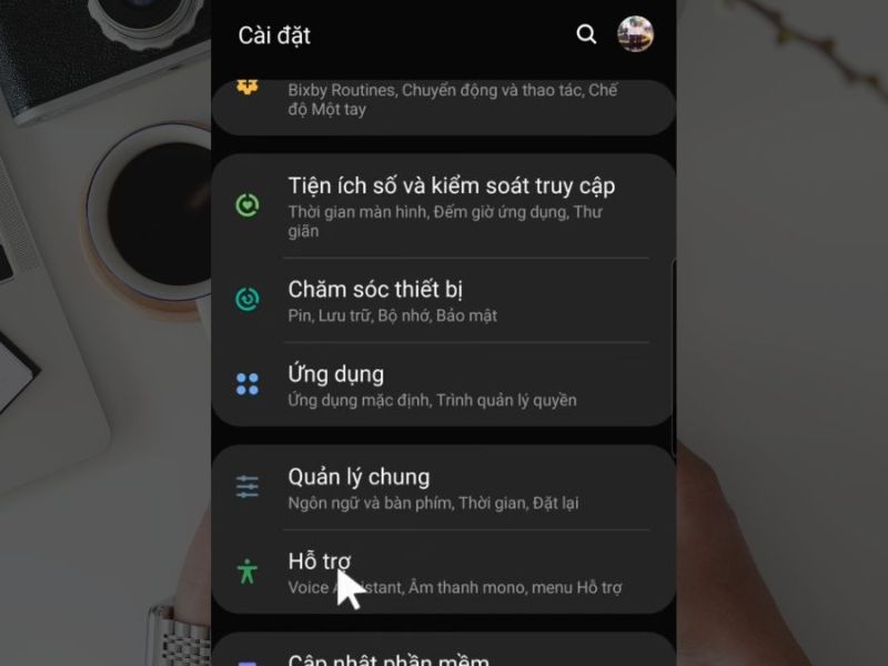 Cách tắt trợ năng Samsung bằng phím cứng