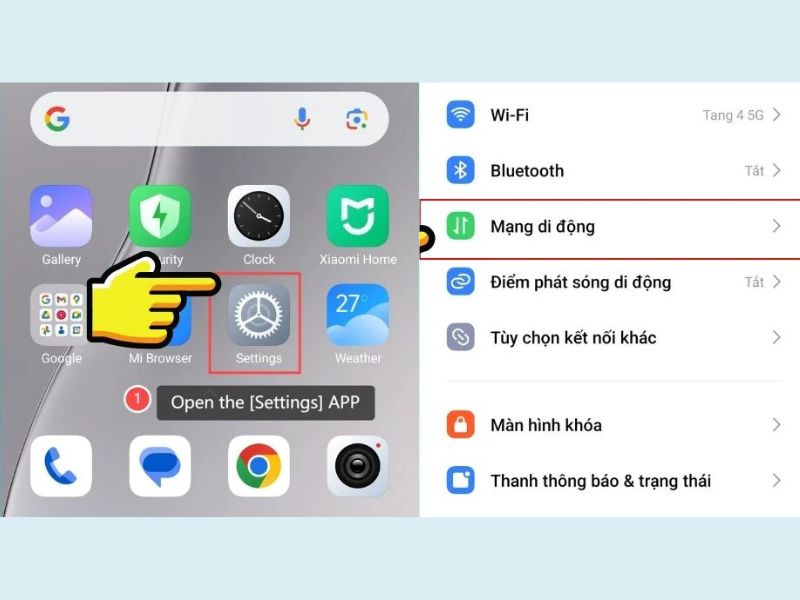 Hướng dẫn cách tắt VoLTE trên Redmi