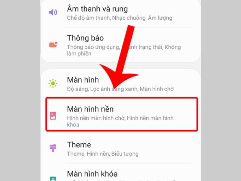 Cách thay đổi hình nền điện thoại Android