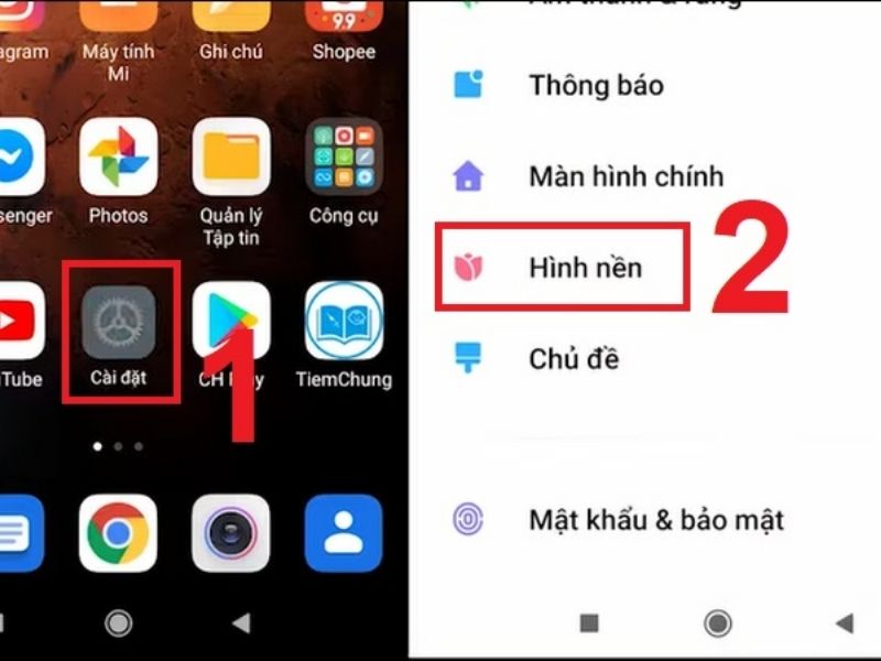 Cách thay đổi hình nền điện thoại Redmi
