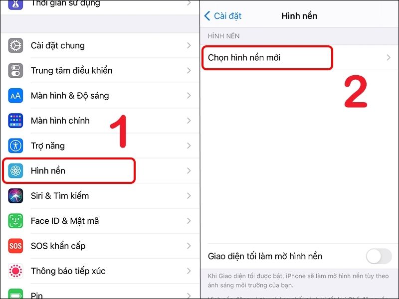Cách thay đổi hình nền điện thoại trên iPhone
