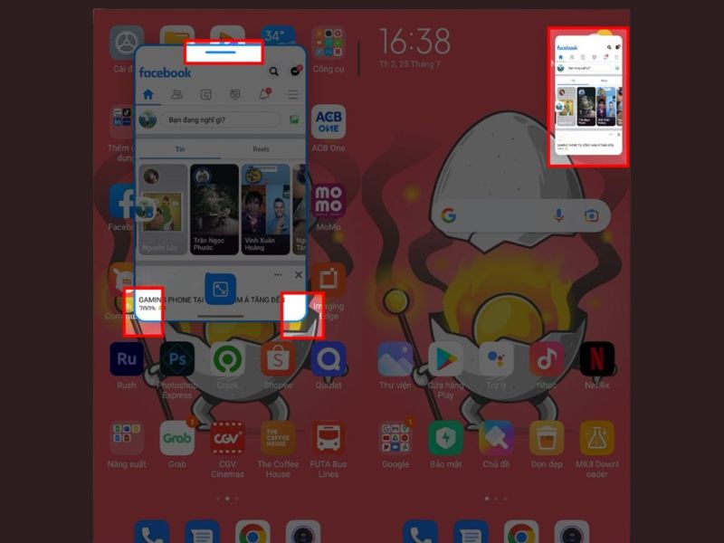 Thu nhỏ cửa sổ nổi trên Xiaomi