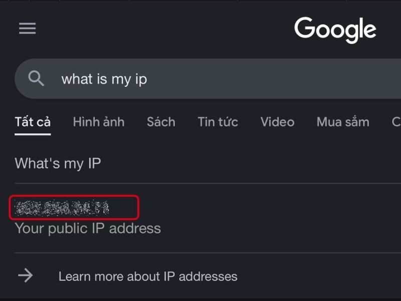 Cách tìm địa chỉ IP của điện thoại bằng website
