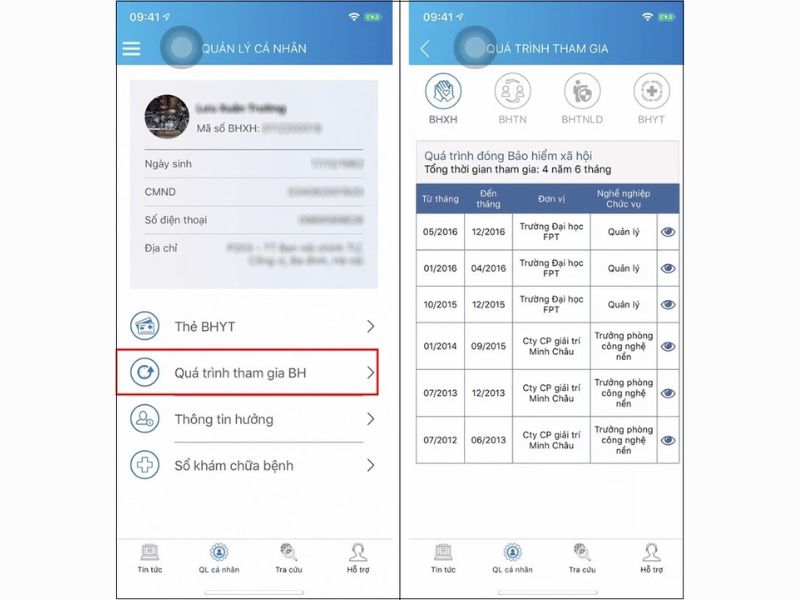 Hướng dẫn cách tra cứu quá trình đóng BHXH