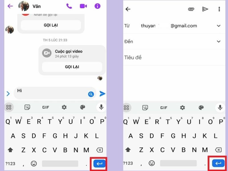 Cách viết xuống dòng trên điện thoại Android