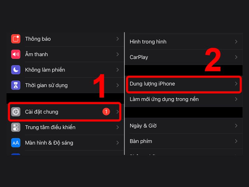 Cách xem dung lượng điện thoại iPhone