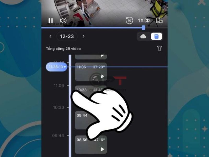 Cách xem lại lịch sử camera Ezviz trên điện thoại