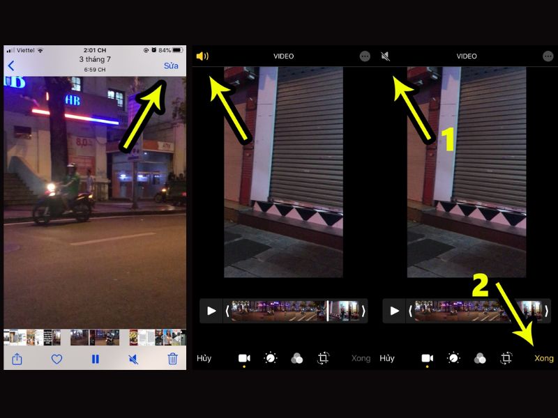 Hướng dẫn cách xóa âm thanh trong video trên điện thoại iPhone bằng ứng dụng ảnh