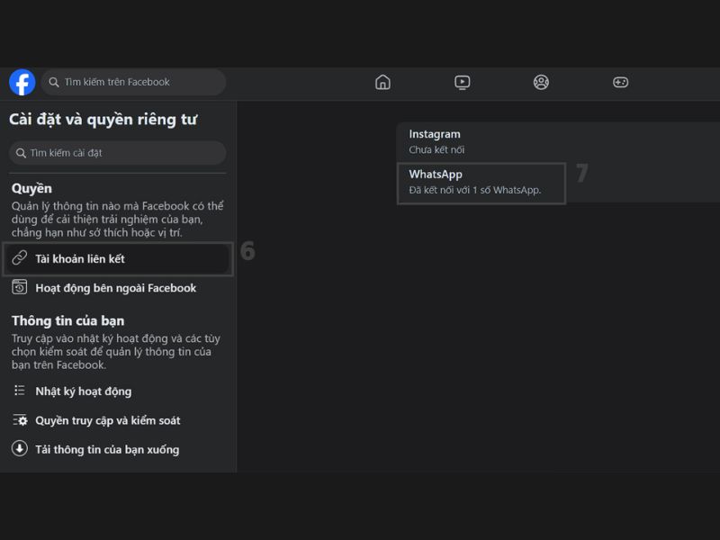 Hướng dẫn cách xóa WhatsApp trên Facebook chi tiết