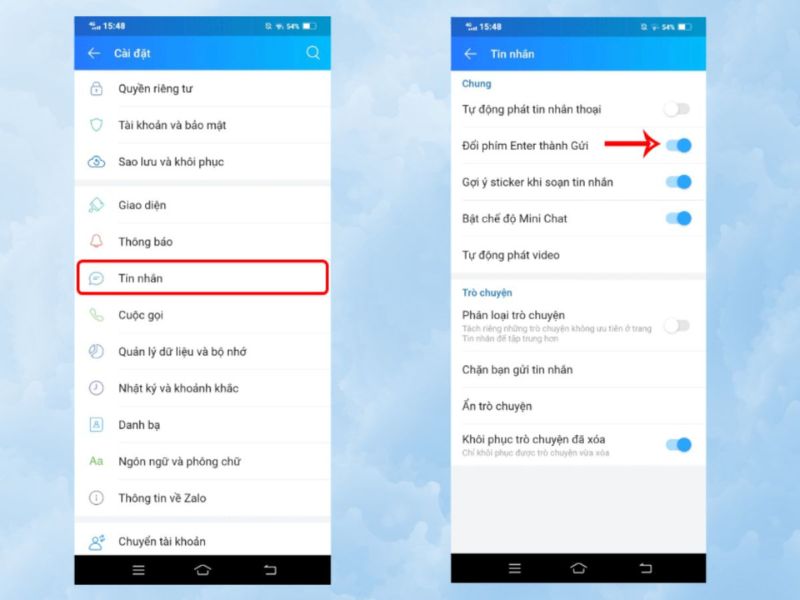 Cách xuống dòng khi chat Zalo