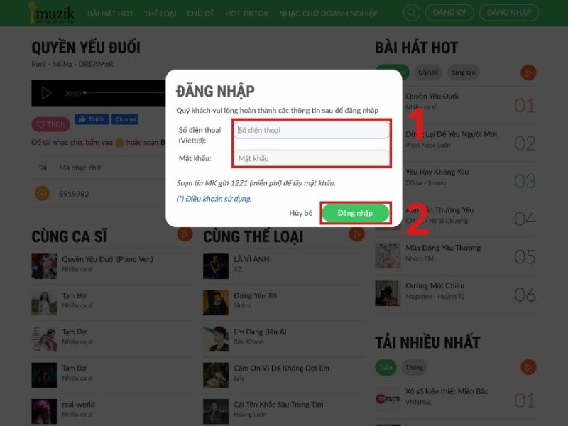Cài nhạc chờ Viettel bằng iMuzik