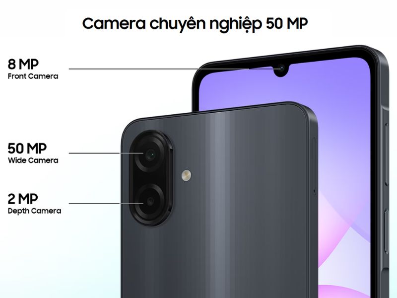 Camera sắc nét 50MP trên Galaxy A07s
