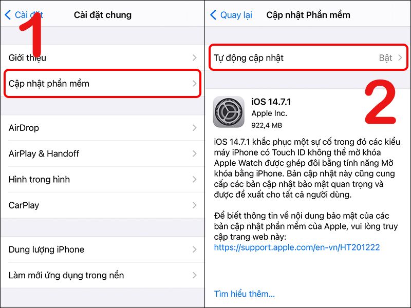 Cập nhật phần mềm mới
