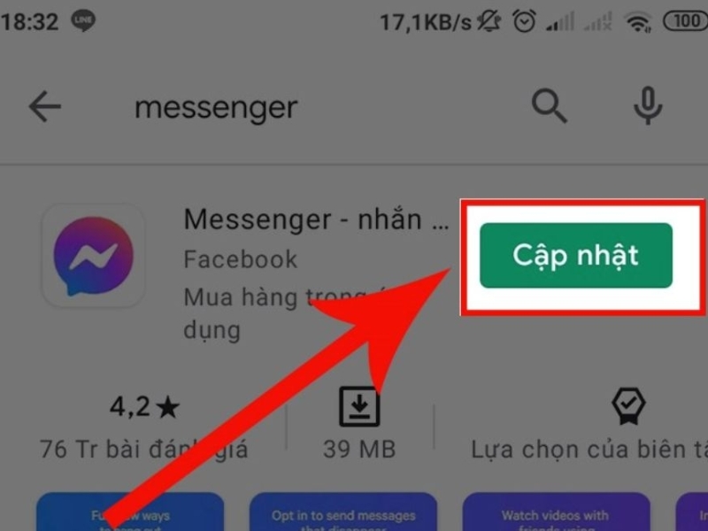 Nâng cấp Messenger lên bản cập nhật mới nhất