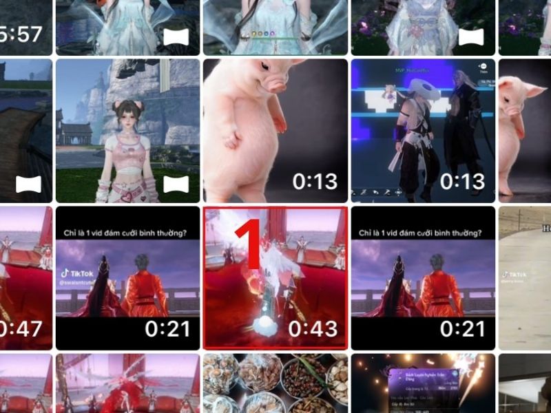 Chọn video cần cắt ảnh màn hình