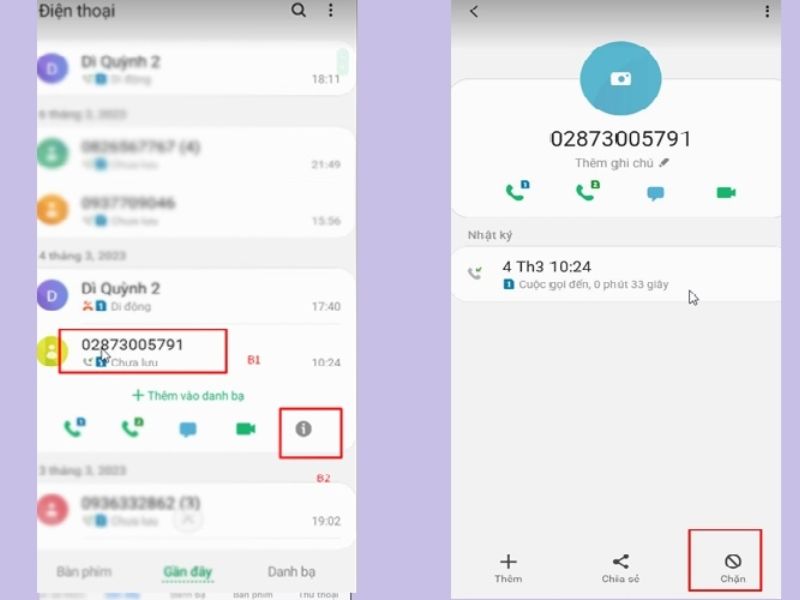 Cách chặn đầu số 028 trên Android