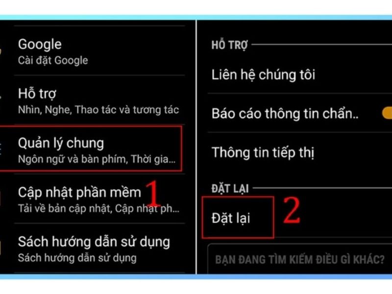 Chạy lại phần mềm bằng khôi phục cài đặt gốc