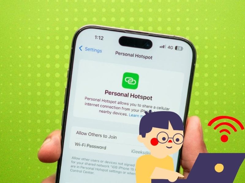 Chia sẻ WiFi bằng Personal Hotspot