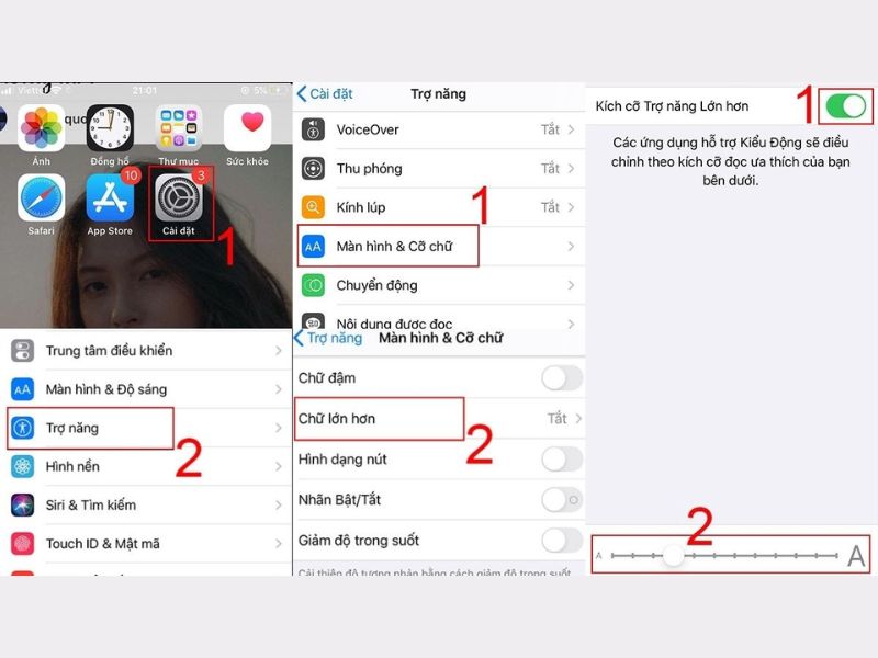 Hướng dẫn cách thay đổi cỡ chữ trên iPhone