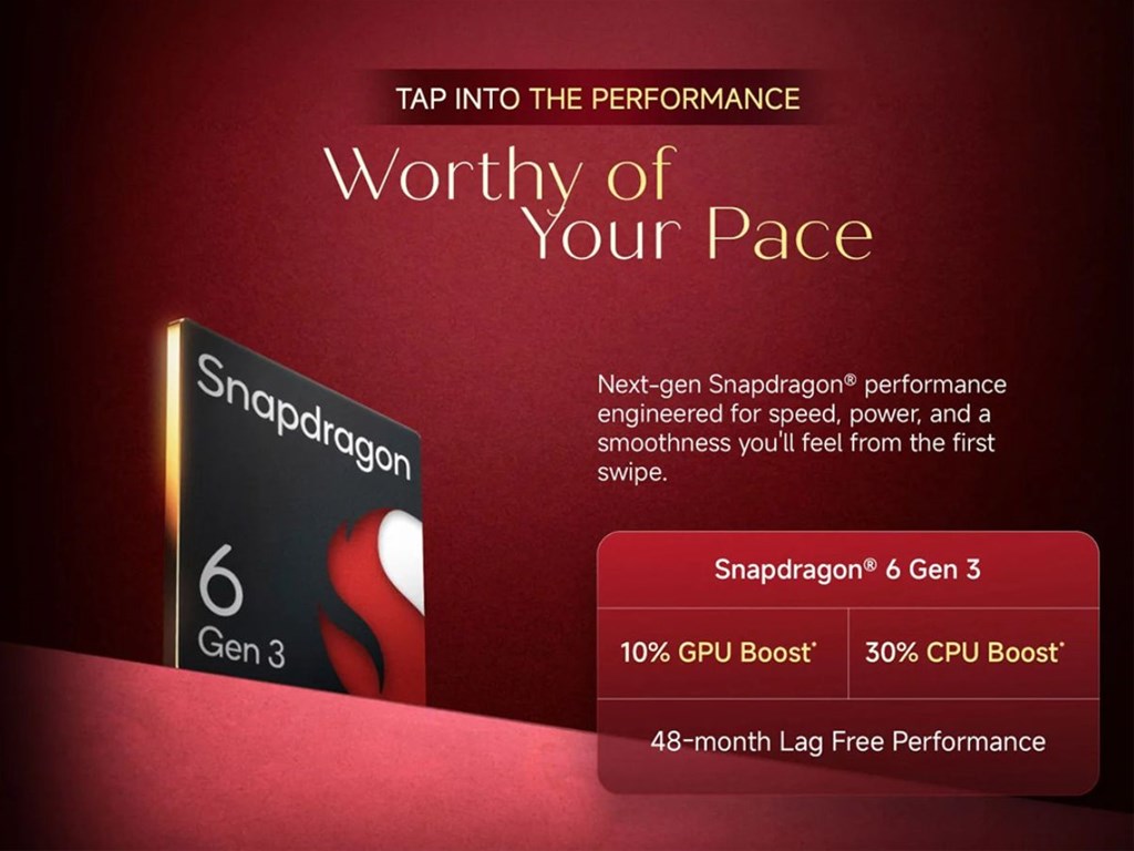 Redmi Note 15 SE được trang bị chip Snapdragon 6 Gen 3