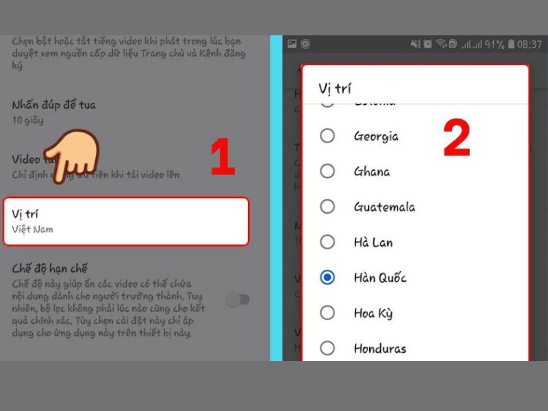 Chuyển vùng Youtube trên iPhone đơn giản