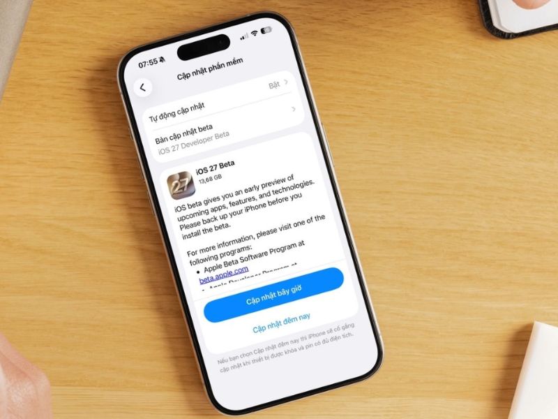 Có nên cập nhật iOS 27 Beta không?