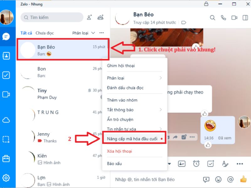 Có thể tắt mã hoá đầu cuối Zalo trên iPhone không?