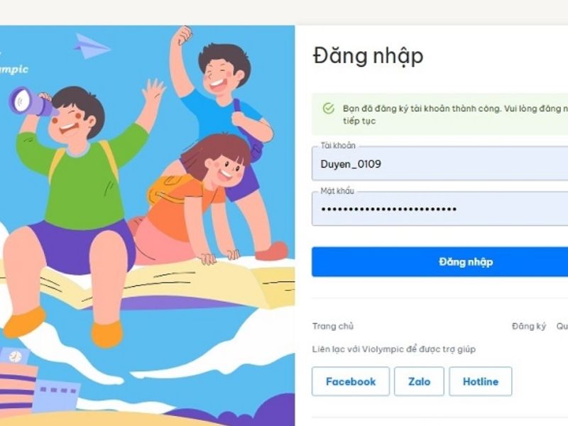 Đăng nhập Violympic vn