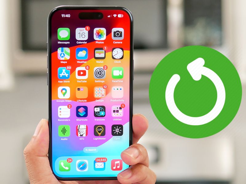 Đặt lại cài đặt (không xóa dữ liệu)