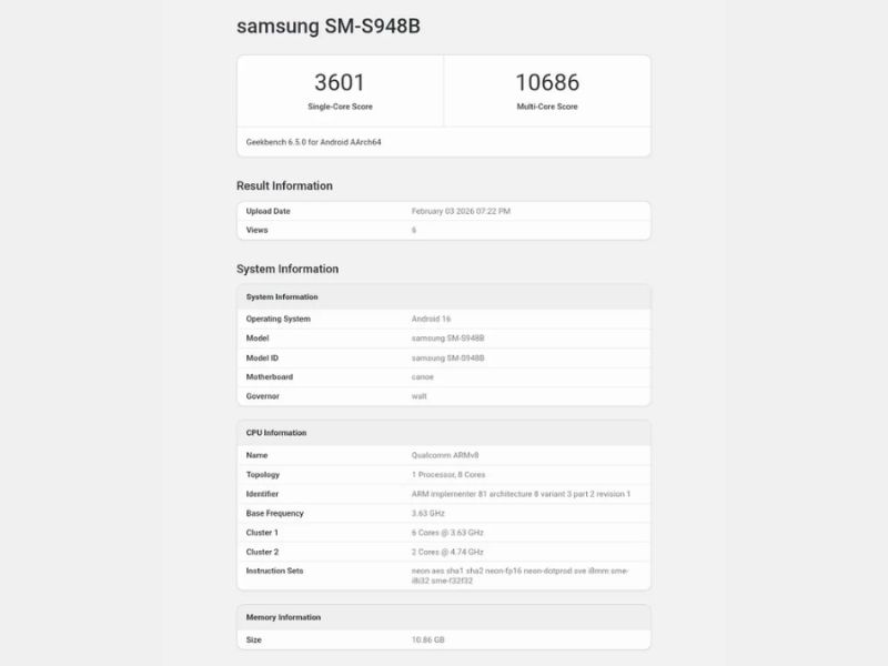 Điểm Geekbench Galaxy S26 Ultra lộ diện cực mạnh