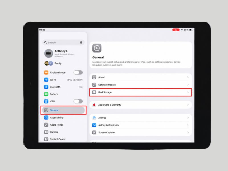 Dọn dẹp bộ nhớ để tăng dung lượng trống cho iPad