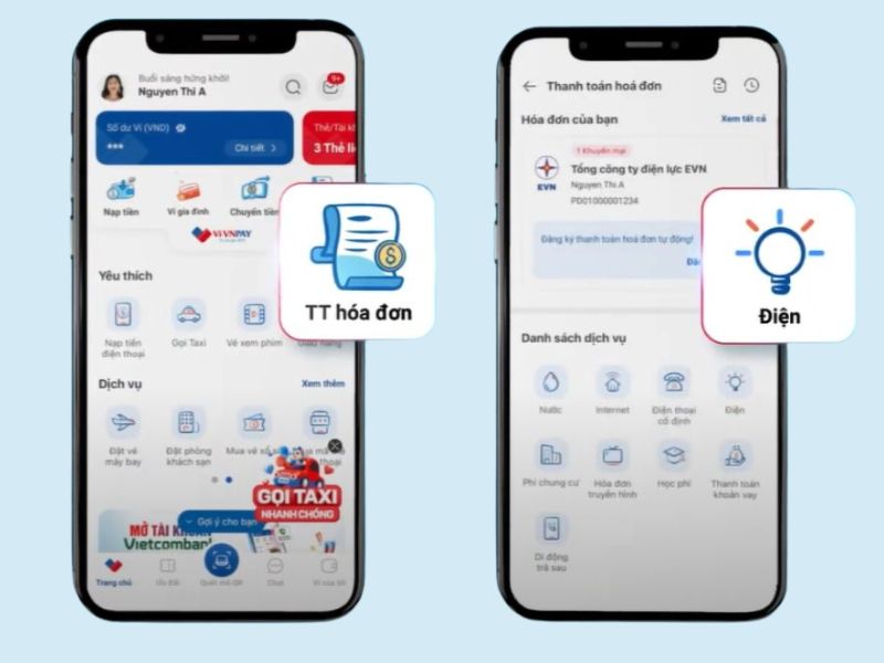 Nộp tiền điện qua VNPay