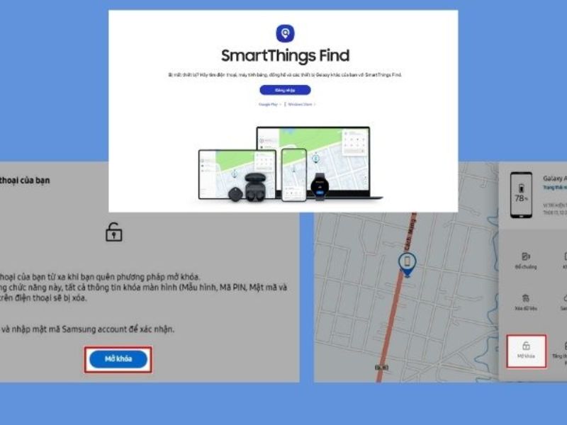 Find My Mobile trên Samsung mở khóa điện thoại