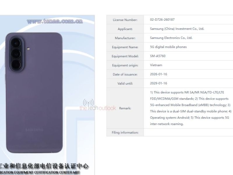 Galaxy A57 5G xuất hiện trên MIIT