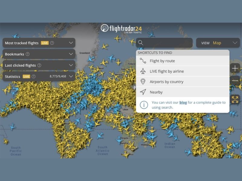 Theo dõi chuyến bay Flight Tradar 24